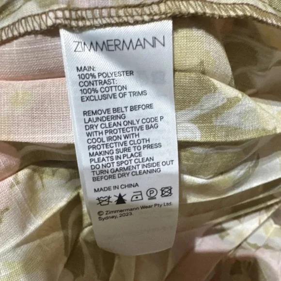 Zimmermann Pop Pleated Shirt Dress - Picture 6 of 8